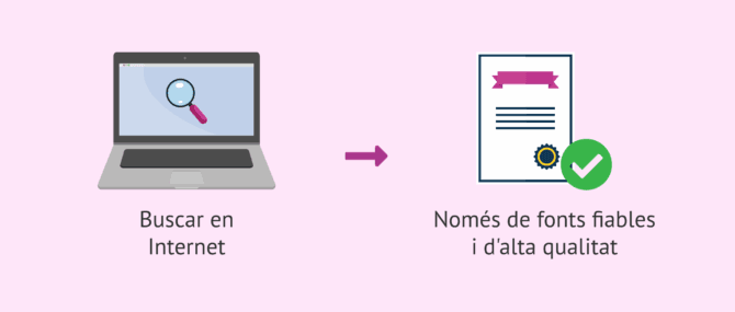 Imagen: Buscar informació a Internet en fonts fiables durant la betaespera